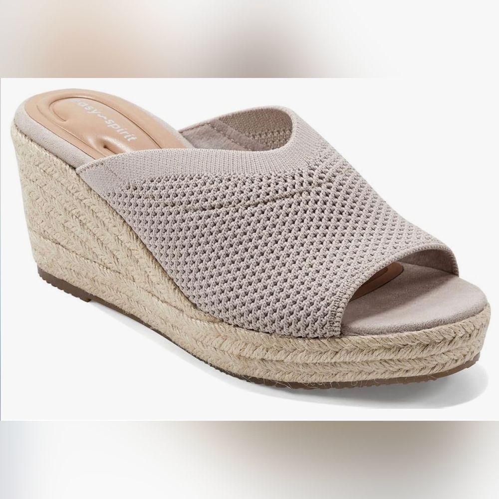 Easy Spirit Taupe Women's Jalen Wedge Sandal Size 9